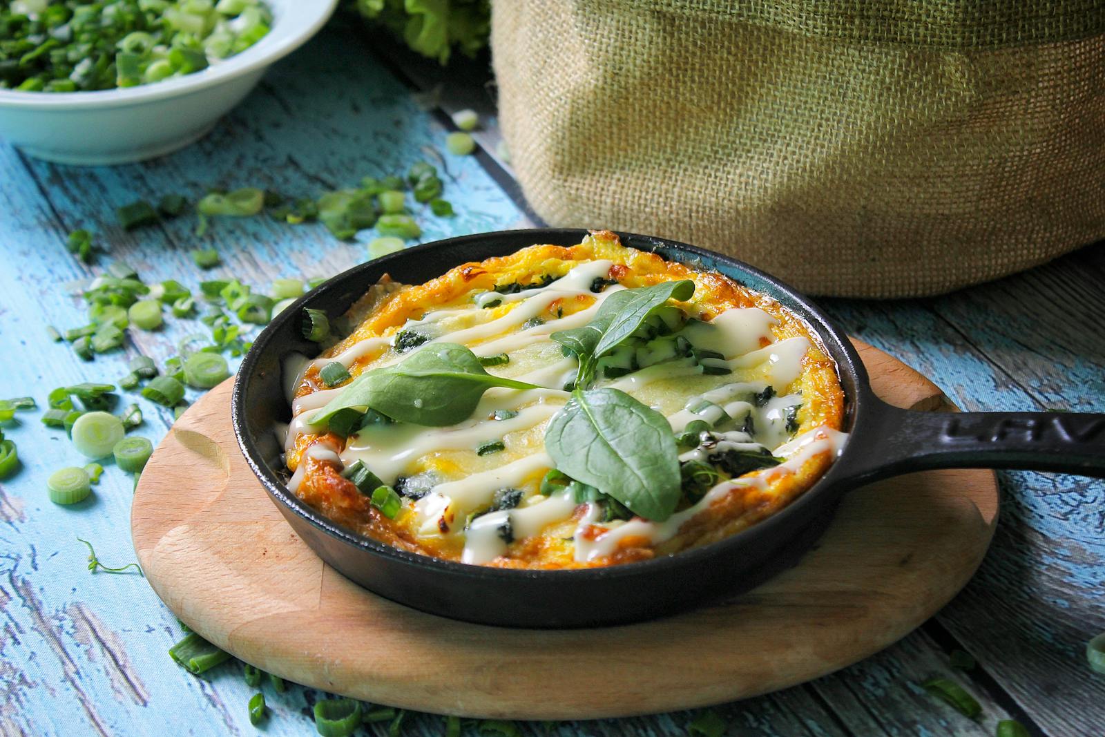 A green herby frittata
